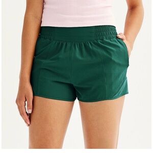 SO Dark Green Juniors Athletic Shorts